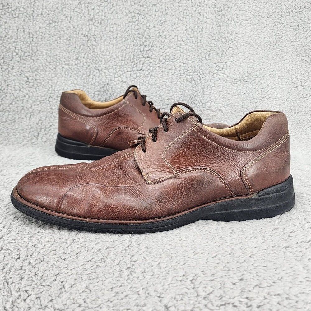 Johnston Murphy Mens Shoes Sz 11 M Brown Leather Comfort Work Oxfords Casual